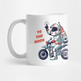 kid astronaut on bike - to the moon Mug